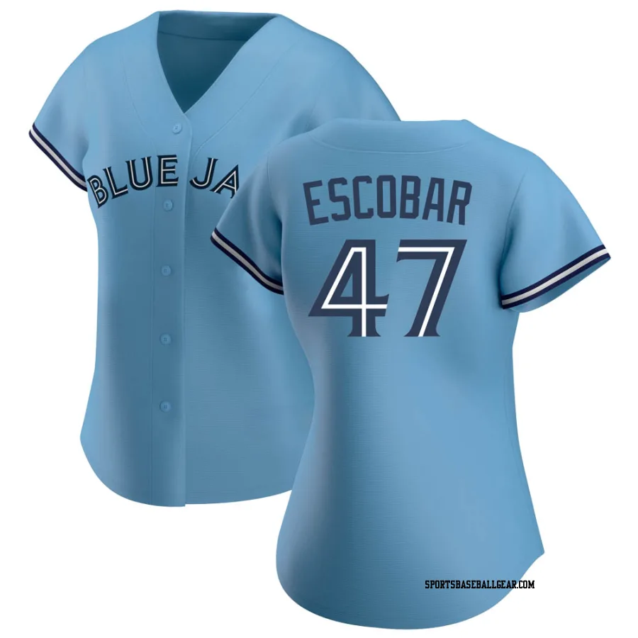 Kelvim Escobar Women's Toronto Blue Jays Blue Replica Jersey