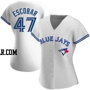 Kelvim Escobar Women's Toronto Blue Jays White Authentic Home Jersey