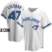 Kelvim Escobar Youth Toronto Blue Jays White Replica Home Cooperstown Collection Jersey