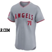 Kelvin Caceres Men's Los Angeles Angels Gray Elite Road Jersey