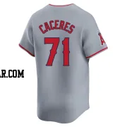 Kelvin Caceres Men's Los Angeles Angels Gray Limited Away Jersey