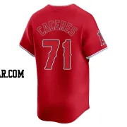 Kelvin Caceres Men's Los Angeles Angels Red Limited Alternate Jersey