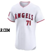 Kelvin Caceres Men's Los Angeles Angels White Elite Home Jersey