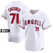 Kelvin Caceres Men's Los Angeles Angels White Limited Home Jersey