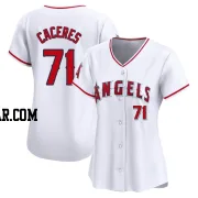 Kelvin Caceres Women's Los Angeles Angels White Limited Home Jersey