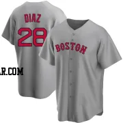 Kelvin Diaz Men's Boston Red Sox Gray Replica Road Jersey