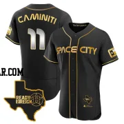 Ken Caminiti Men's Houston Astros Black/Gold Authentic 2023 Space City Ready 2 Reign Flex Base Jersey