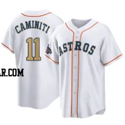 Ken Caminiti Men's Houston Astros Gold Replica White 2023 Collection Jersey