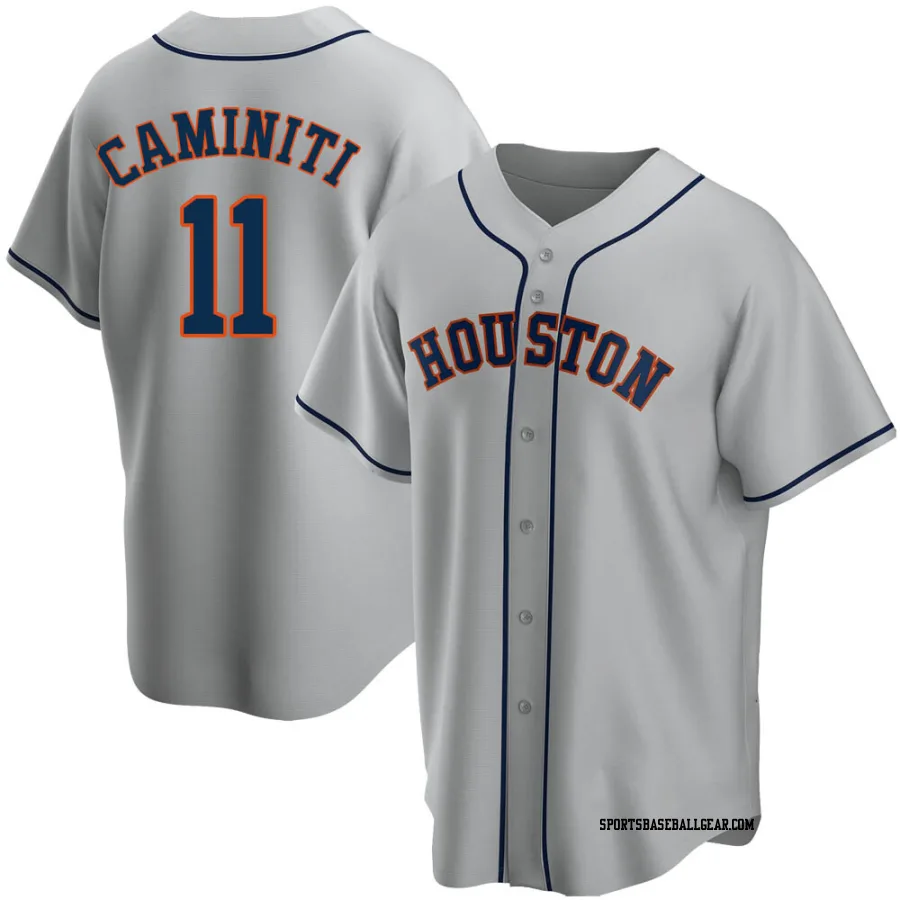 Ken Caminiti Men's Houston Astros Gray Replica Road Jersey