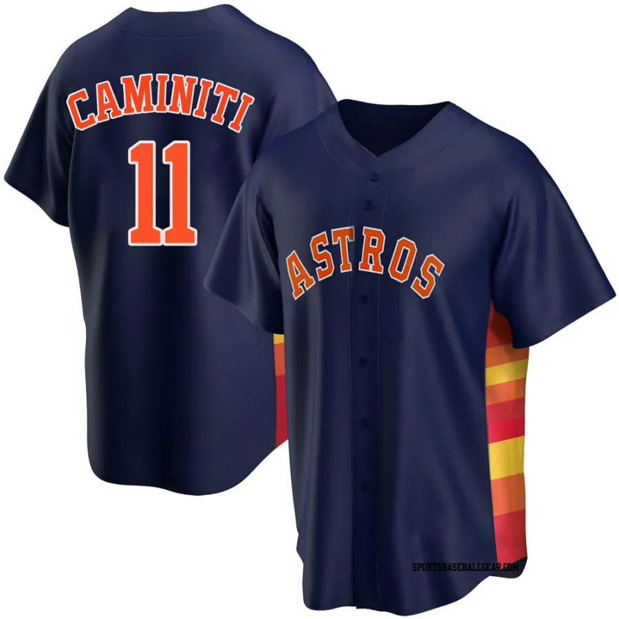 Ken Caminiti Men's Houston Astros Navy Replica Alternate Jersey