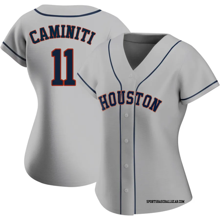 Ken Caminiti Women's Houston Astros Gray Authentic Road 2020 Jersey