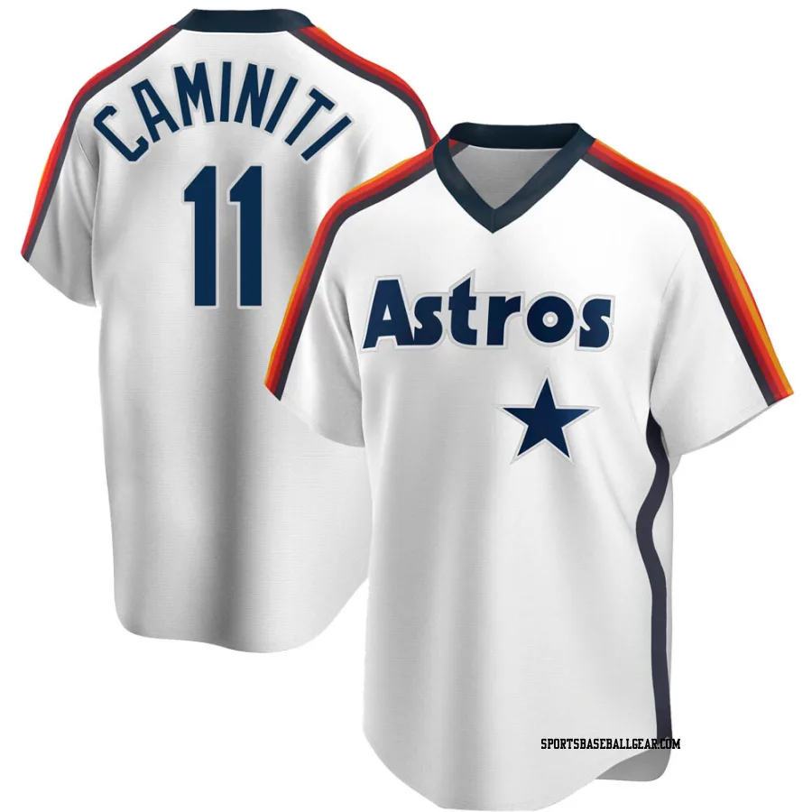 Ken Caminiti Youth Houston Astros White Replica Home Cooperstown Collection Team Jersey