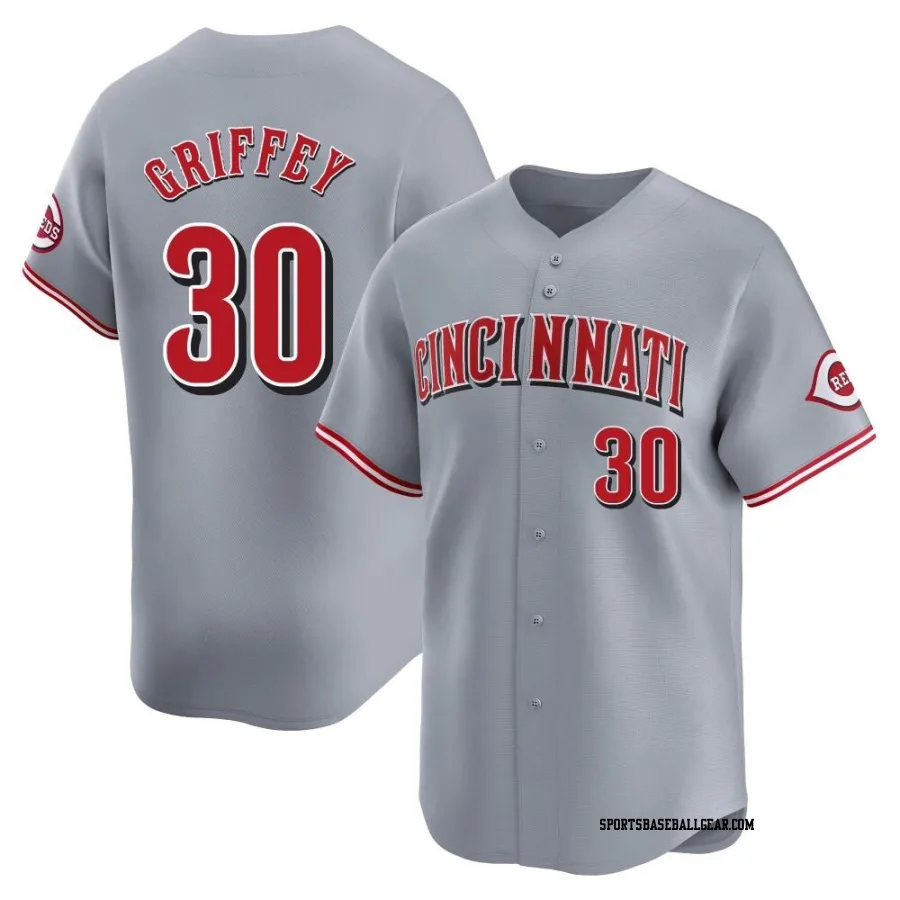 Ken Griffey Men's Cincinnati Reds Gray Limited Away Jersey