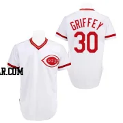 Ken Griffey Men's Cincinnati Reds White Authentic Throwback Jersey