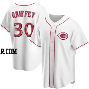 Ken Griffey Men's Cincinnati Reds White Replica Home Jersey