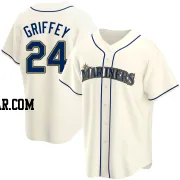 Ken Griffey Men's Seattle Mariners Cream Replica Alternate Jersey