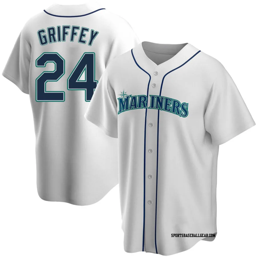 Ken Griffey Men's Seattle Mariners White Replica Home Jersey