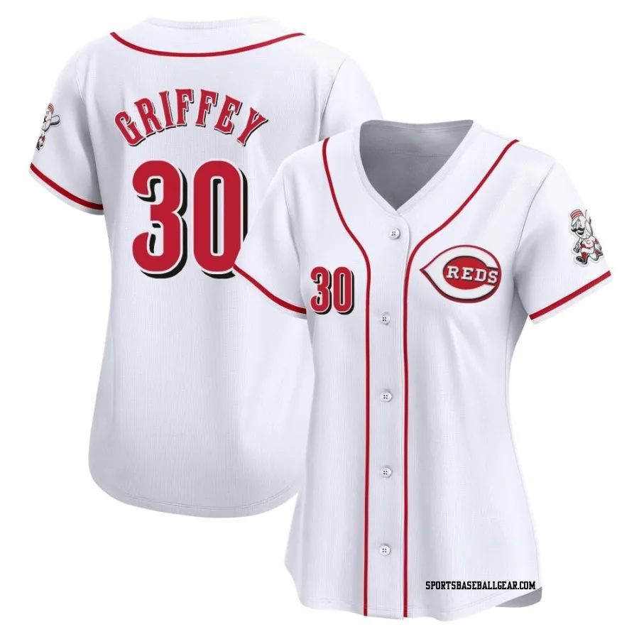 Ken Griffey Women's Cincinnati Reds White Limited Home Jersey