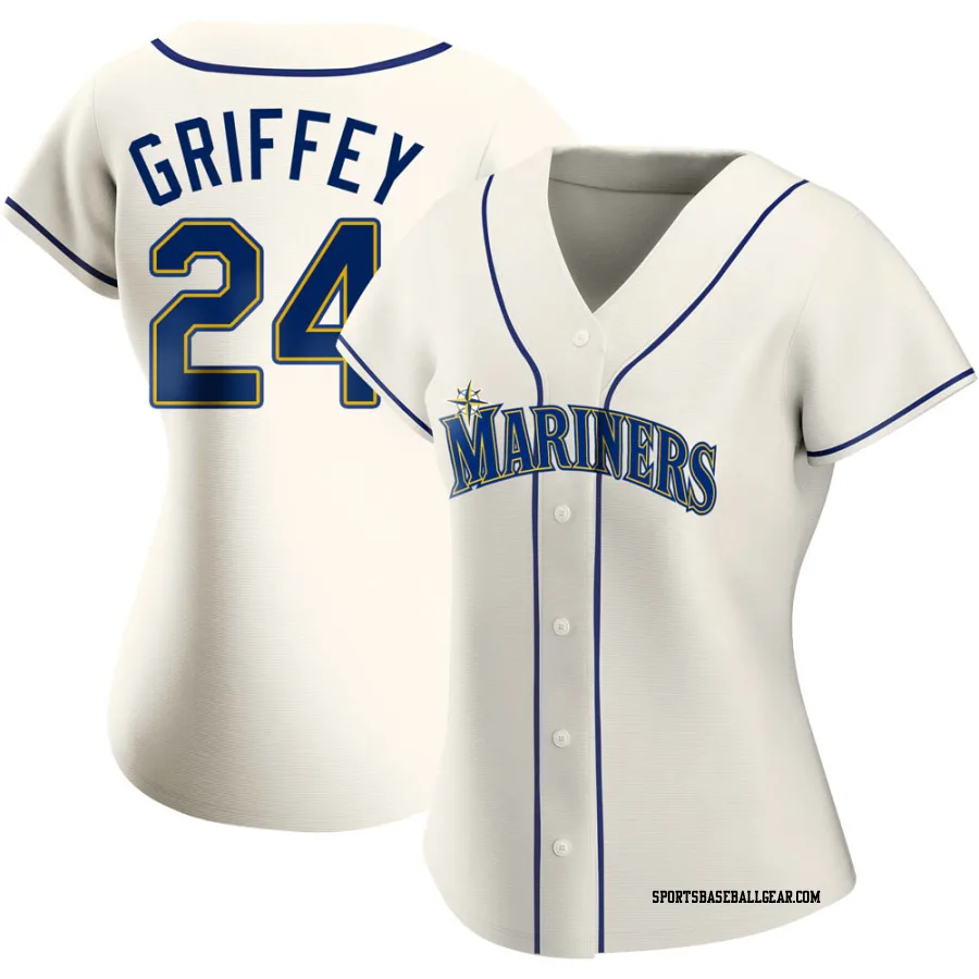 Ken Griffey Women's Seattle Mariners Cream Replica Alternate Jersey