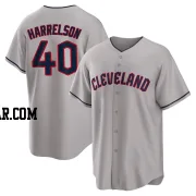 Ken Harrelson Men's Cleveland Guardians Gray Replica Road Jersey