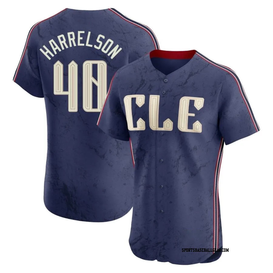 Ken Harrelson Men's Cleveland Guardians Navy Elite 2024 City Connect Jersey