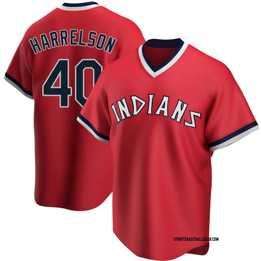 Ken Harrelson Men's Cleveland Guardians Red Replica Road Cooperstown Collection Jersey