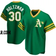 Ken Holtzman Men's Oakland Athletics Green Replica R Kelly Road Cooperstown Collection Jersey