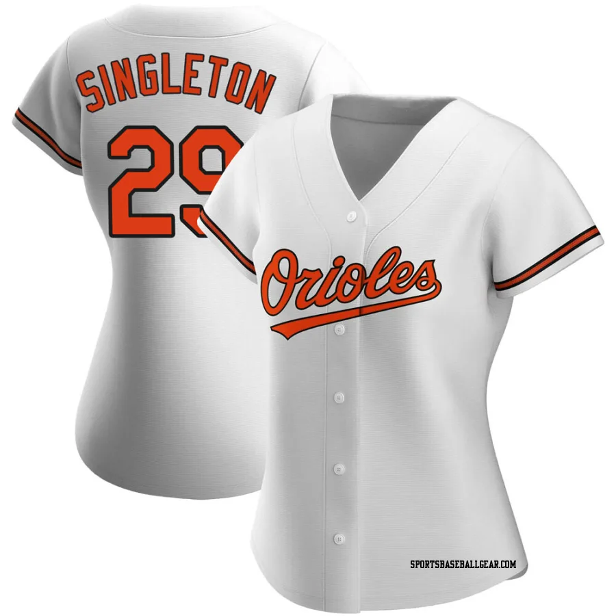 Ken Singleton Women's Baltimore Orioles White Replica Home Jersey