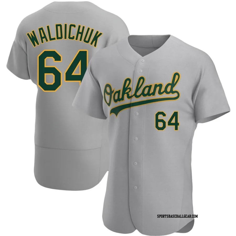 Ken Waldichuk Men's Oakland Athletics Gray Authentic Road Jersey