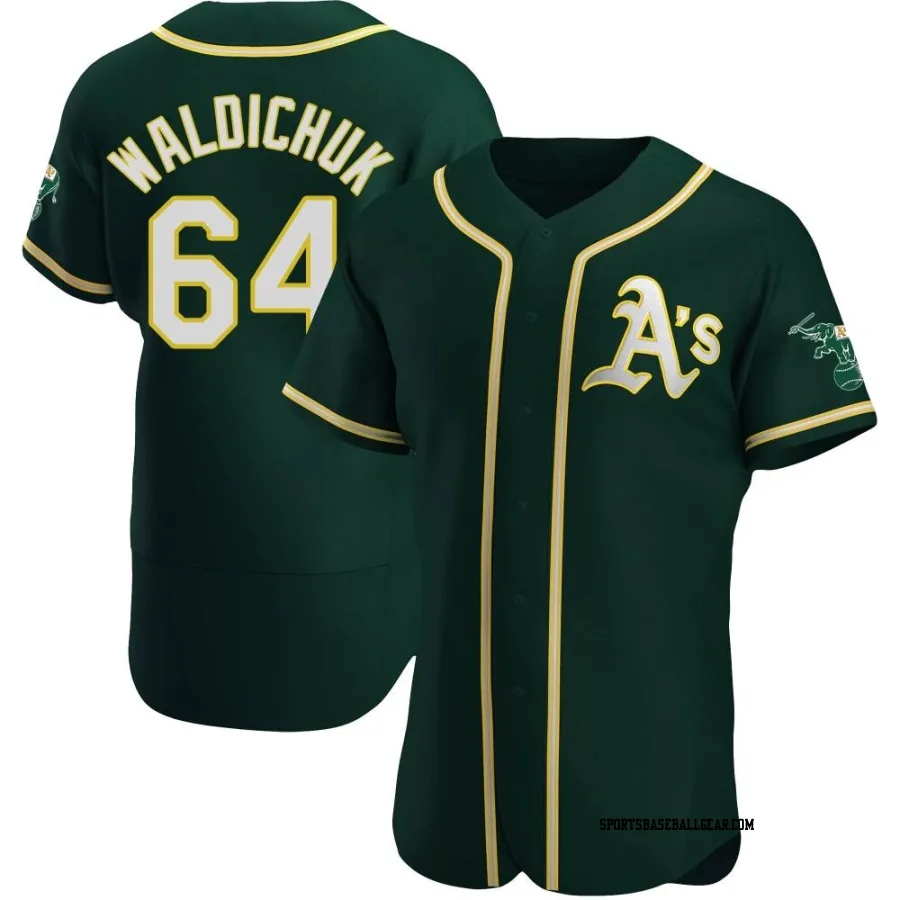 Ken Waldichuk Men's Oakland Athletics Green Authentic Alternate Jersey