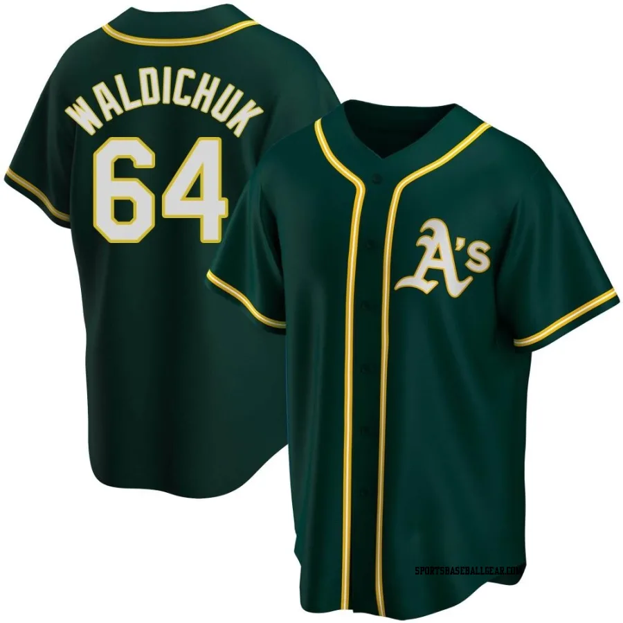 Ken Waldichuk Men's Oakland Athletics Green Replica Alternate Jersey