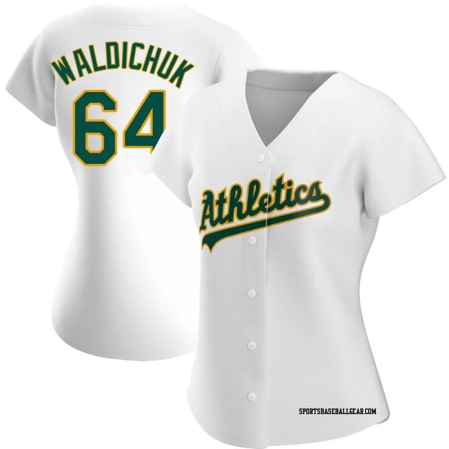 Ken Waldichuk Women's Oakland Athletics White Authentic Home Jersey