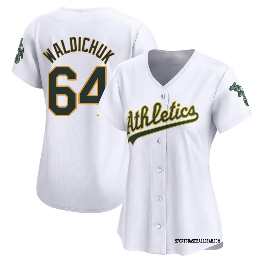 Ken Waldichuk Women's Oakland Athletics White Limited Home Jersey