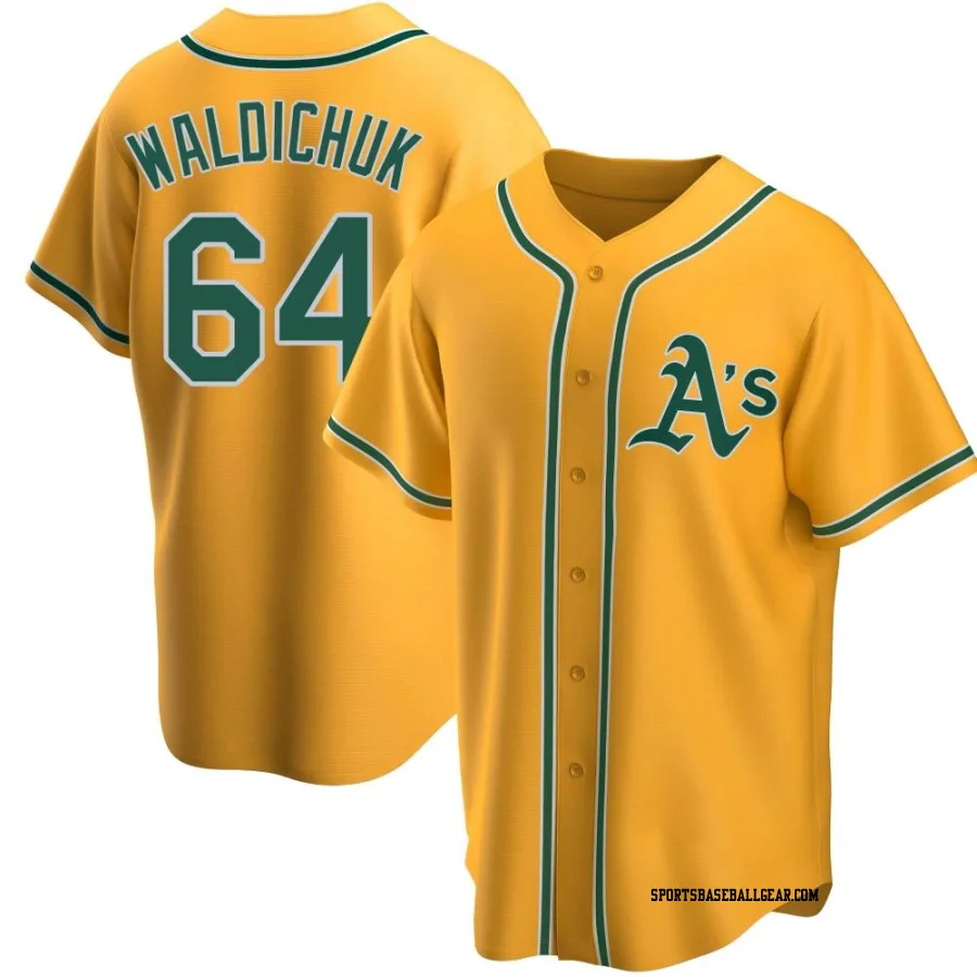 Ken Waldichuk Youth Oakland Athletics Gold Replica Alternate Jersey