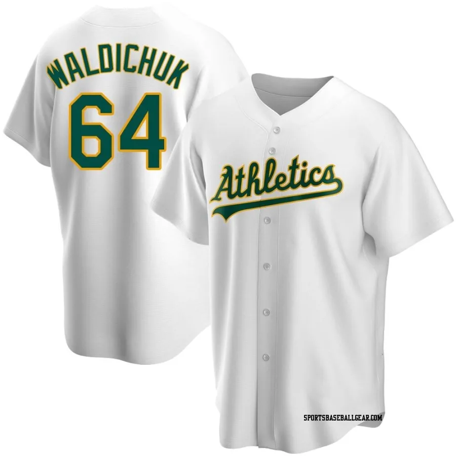 Ken Waldichuk Youth Oakland Athletics White Replica Home Jersey