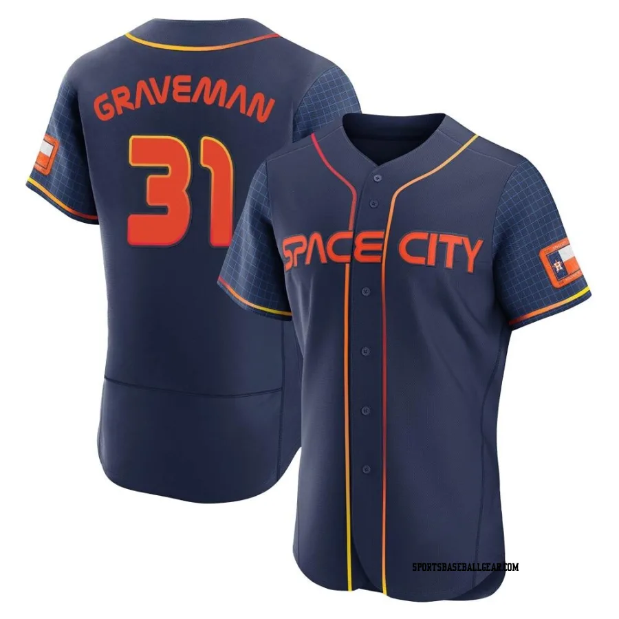 Kendall Graveman Men's Houston Astros Navy Authentic 2022 City Connect Jersey