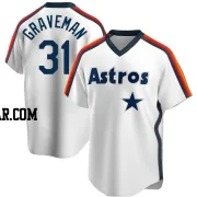 Kendall Graveman Men's Houston Astros White Replica Home Cooperstown Collection Team Jersey