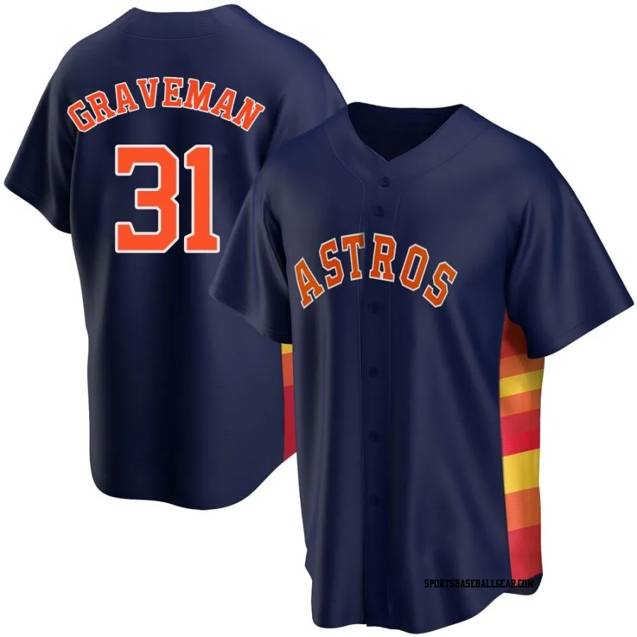 Kendall Graveman Youth Houston Astros Navy Replica Alternate Jersey