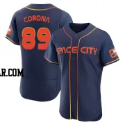 Kenedy Corona Men's Houston Astros Navy Authentic 2022 City Connect Jersey