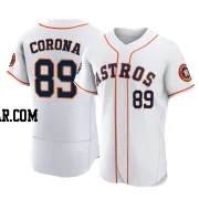 Kenedy Corona Men's Houston Astros White Authentic 2022 World Series Home Jersey