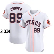 Kenedy Corona Men's Houston Astros White Elite Home Patch Jersey