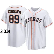 Kenedy Corona Men's Houston Astros White Replica 2022 World Series Home Jersey