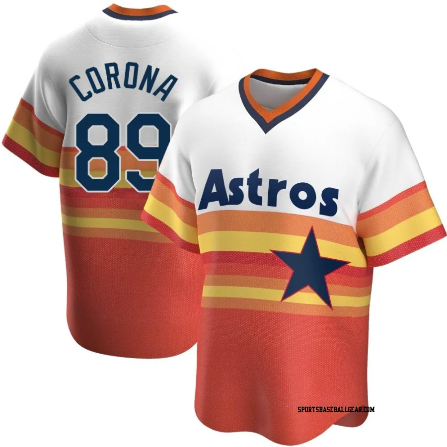 Kenedy Corona Youth Houston Astros White Replica Home Cooperstown Collection Jersey