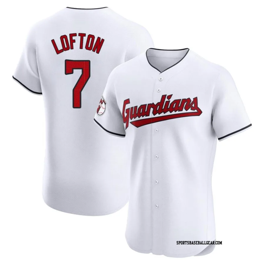 Kenny Lofton Men's Cleveland Guardians White Elite Home Jersey