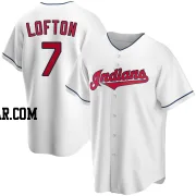 Kenny Lofton Men's Cleveland Guardians White Replica Home Jersey