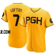 Kenny Lofton Men's Pittsburgh Pirates Gold Authentic 2023 City Connect Jersey