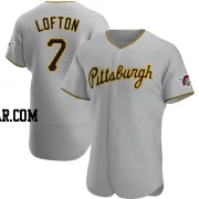 Kenny Lofton Men's Pittsburgh Pirates Gray Authentic Road Jersey