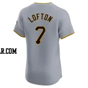 Kenny Lofton Men's Pittsburgh Pirates Gray Elite Road Jersey