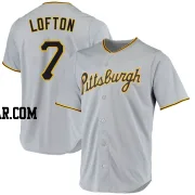 Kenny Lofton Men's Pittsburgh Pirates Gray Replica Road Jersey