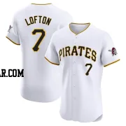 Kenny Lofton Men's Pittsburgh Pirates White Elite Home Jersey